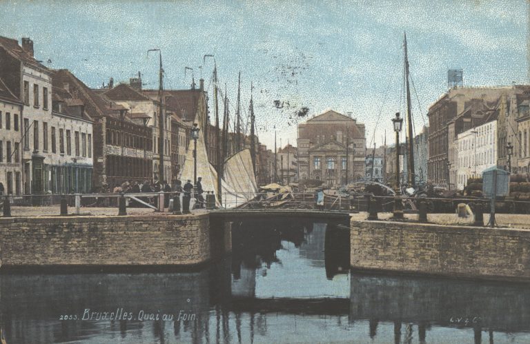 Canal de Willebroeck, Bassin de l’Entrepôt / postcard, 1905–1908 / published by Aqua Photo (no. 2053). City Archives, Brussels, inv. W-4198. Photo credit: Archives of the City of Brussels.