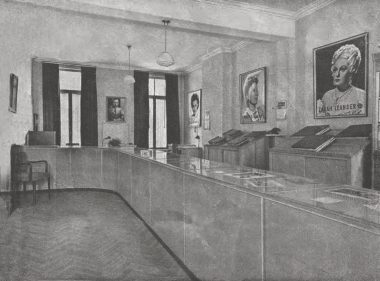 The premises of Ufa Films, 5–7 Quai du Commerce, Brussels // Ufa Films programming services (1942–1943). Photo credit: © Roel Vande Winkel Collection, cinema-in-occupied-belgium.be